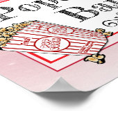 ポップコーンバー ウェディング 赤い看板 ポスター (角)