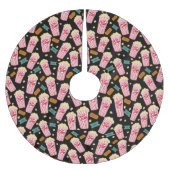 ポップコーンパターンムービーナイトシアターおもしろい ブラッシュドポリエステルツリースカート (正面)