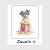 ポップコーンパピー � 映画の夜の犬 シール (シート)