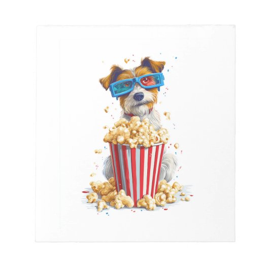ポップコーンパピー � 映画の夜の犬 ノートパッド (正面)