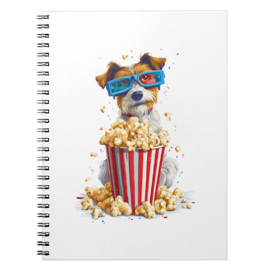 ポップコーンパピー � 映画の夜の犬 ノートブック (正面)