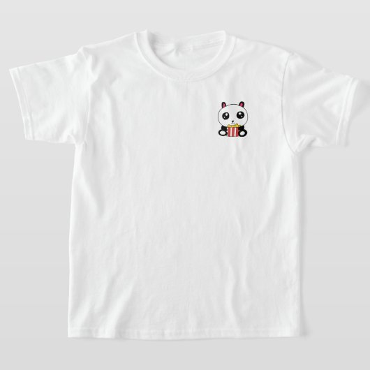 ポップコーンパンダTシャツ Tシャツ (レイダウン)