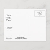 ポップコーンパーティの招待状 インビテーションポストカード (裏面)