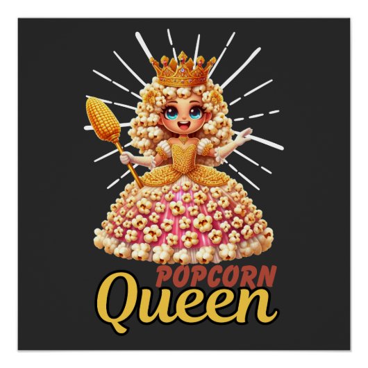 ポップコーンパーティー |タンク上部 | Popcornクイーンシャツ ポスター (正面)