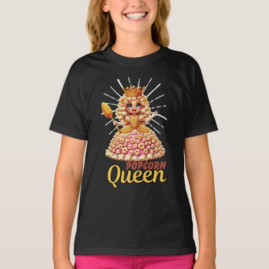 ポップコーンパーティー |タンク上部 | Popcornクイーンシャツ Tシャツ (正面)