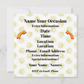 ポップコーンパーティー / ムービーナイト / スリーパー パーティーなど 招待状 (裏面)