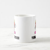 ポップコーンフードかわいい顔 コーヒーマグカップ (中央)