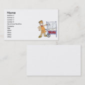 ポップコーンベンダーの映画ポップコーンカート 名刺 (正面/裏面)