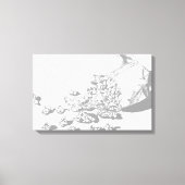 ポップコーンペンシルスケッチバイサラモトラネス キャンバスプリント (正面)