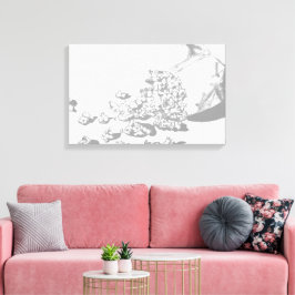 ポップコーンペンシルスケッチバイサラモトラネス キャンバスプリント