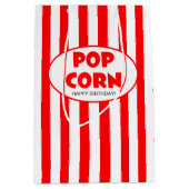 ポップコーンボックスムービーテーマパーソナライズされた抱き枕 ミディアムペーパーバッグ (正面)