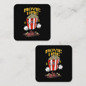 ポップコーンマスコットアニメ スクエア名刺 (正面/裏面)