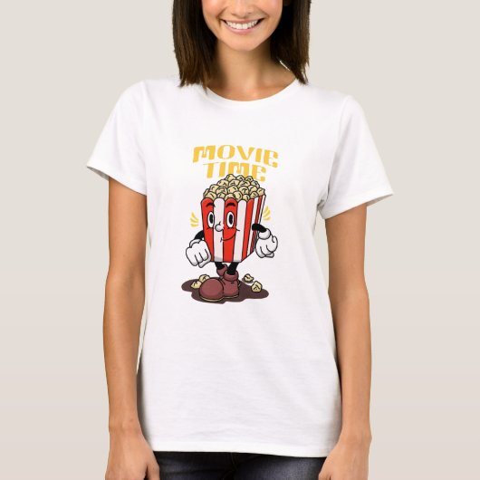 ポップコーンマスコットキャラクター Tシャツ (正面)
