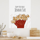 ポップコーンムービーアウトドアパーティー誕生日 ポスター (キッチン)