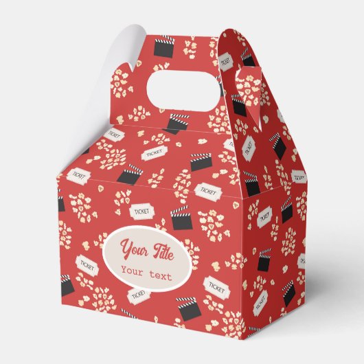 ポップコーンムービーパーティー誕生日パーティーテーマ フェイバーボックス (正面サイド)