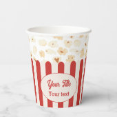 ポップコーンムービーパーティー誕生日パーティーテーマ 紙コップ (裏面)