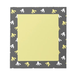 ポップコーンメモ帳（ダークグレー&バターイエロー） ノートパッド