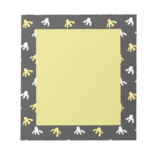 ポップコーンメモ帳（ダークグレー&バターイエロー） ノートパッド (正面)