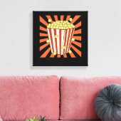 ポップコーンラバーポップコーンズフードイーターグラフィック キャンバスプリント (インサイチュ (リビング))