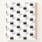 ポップコーンレトロ映画シネマモノグラム ノートブック (裏面)