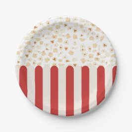 ポップコーンレトロ映画 ペーパープレート