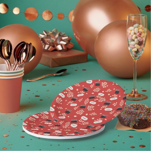 ポップコーンレトロ映画 ペーパープレート (複数)