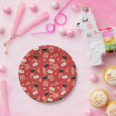 ポップコーンレトロ映画 ペーパープレート (パーティー)