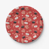 ポップコーンレトロ映画 ペーパープレート (正面)