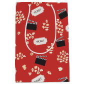 ポップコーンレトロ映画 ミディアムペーパーバッグ (正面)