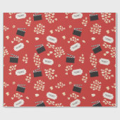 ポップコーンレトロ映画 ラッピングペーパー (フラット)