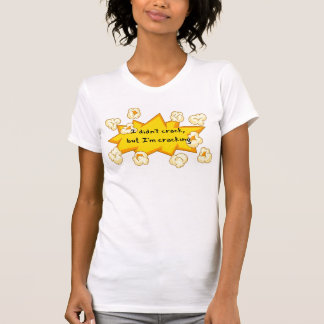 ポップコーン付きホワイトウィメンズTシャツ🍿 Tシャツ