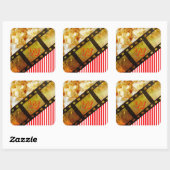 ポップコーン及び映画リールフィルムシール スクエアシール (シート)