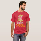 ポップコーン大好きギフト 面白い ポップコーンフレンド Tシャツ (正面フル)