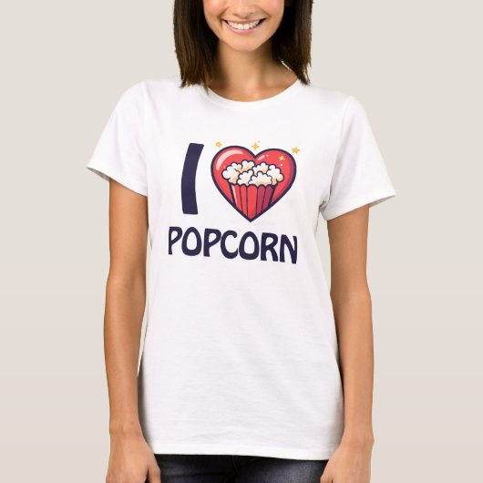 ポップコーン大好き Tシャツ (正面)