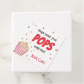 ポップコーン新学期スクエアメッセージカード フェイバータグ (インサイチュ)