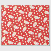 ポップコーン映画のパターンラッピング紙 ラッピングペーパー (フラット)