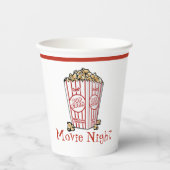 ポップコーン映画の夜 紙コップ (正面)