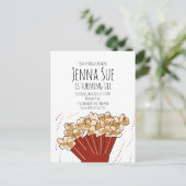 ポップコーン映画の屋外パーティー誕生日 ポストカード (スタンド正面)