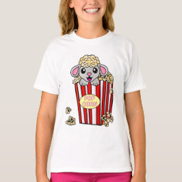 ポップコーン映画の映画がかわいい羊 Tシャツ