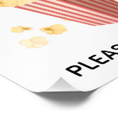 ポップコーン映画ウェディングシャワートリートサイン フォトプリント (角)