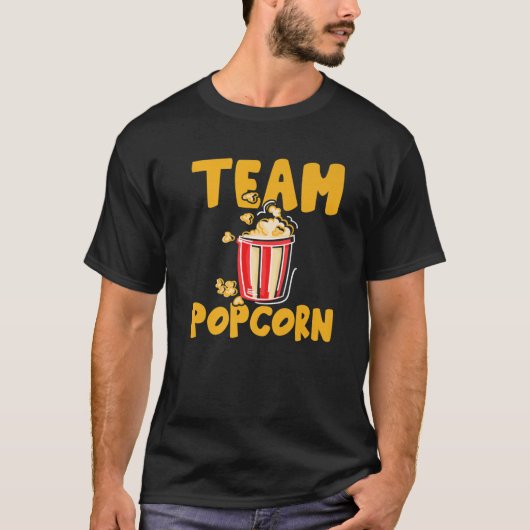 ポップコーン映画スナックシネマテレビ番組 – Team Popcor Tシャツ (正面)
