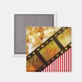 ポップコーン映画リールフィルムマグネット マグネット (正面/裏面)