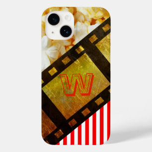 ポップコーン映画リールフィルム金ゴールドブラック減らストライプの Case-Mate iPhone 14ケース