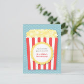 ポップコーン映画夜誕生会上の破裂音 招待状 (スタンド正面)