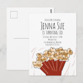 ポップコーン映画屋外パーティー誕生日ポストカード ポストカード (正面/裏面)