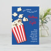 ポップコーン映画館子供の誕生日パーティー 招待状 (スタンド正面)