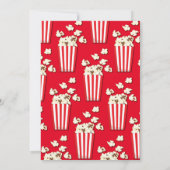 ポップコーン映画館子供の誕生日パーティー 招待状 (裏面)