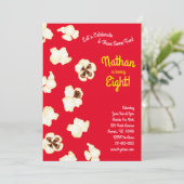 ポップコーン映画館子供の誕生日パーティー 招待状 (スタンド正面)