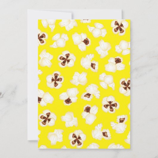 ポップコーン映画館子供の誕生日パーティー 招待状 (裏面)