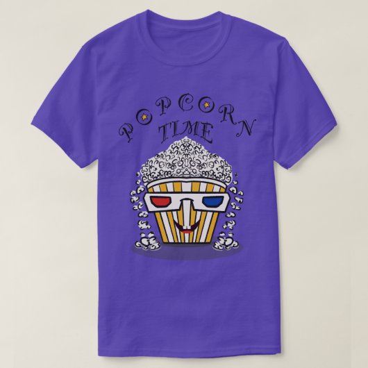 ポップコーン時間1 Tシャツ (デザイン正面)